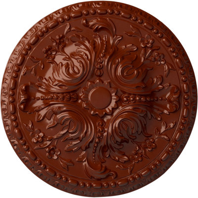 Endurathane Pompeii Ceiling Medallion, 18 7/8"OD x 1 1/2"P (Fits Canopies up to 2"), Hand-Painted Rich Gold Finish