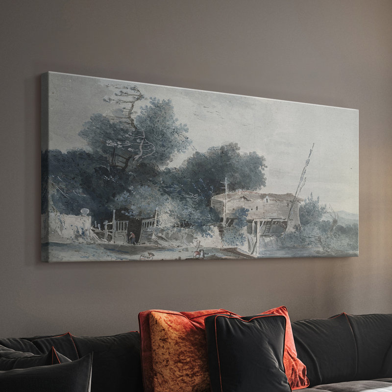 Série paysage - CDLxxix - Toile tendue avec châssis - Prêt à accrocher, H 16 po x l 32 po