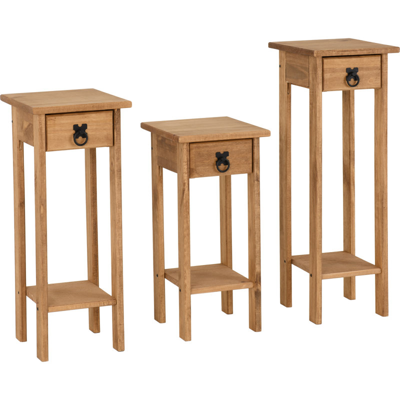 Dodge Rectangular Nesting Solid Wood Plant Stand