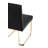     Pangea Home Dexter Modern Upholstered Faux/Vegan Leather Dining Side Chair (Set of 2) – Upholstered Dining Chairs with Steel Legs, Contemporary Kitchen & Dining Room Seating - Black with Gold Legs-266884705-266883487