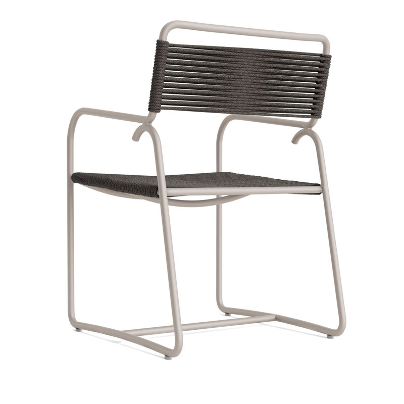 Walter Lamb Outdoor Armchair, Dove Smooth/Coal