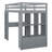 Leda Storage Loft Bed with Desk, Bookcase and LED Lights-2127575532-2127575534