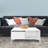 Elegant Coffee Table, Diamond White, 35.4 x 16.5 x 35.4 inches | 100% Melamine Coated Particle Board, Thickness: 0.6 inches | Features Additional Storage, Modern Design for Living Room & Stylish Home Decor-2139333786