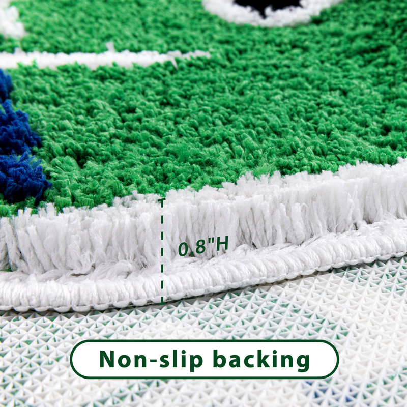 Ultra-soft Absorbent Bath Mat Animal-Shaped Bathroom Mat, Crocodile, Green