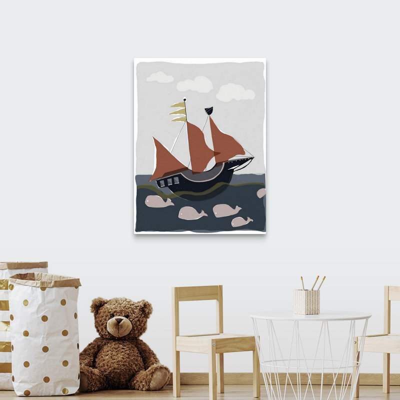 Art sur toile ahoy ii Sikes, Toile tendue, H 40 po x l 30 po x P 1,25 po