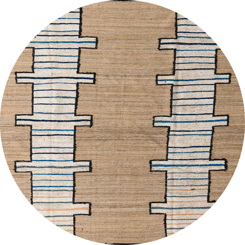 Abstract Indoor Rug, Round 8'