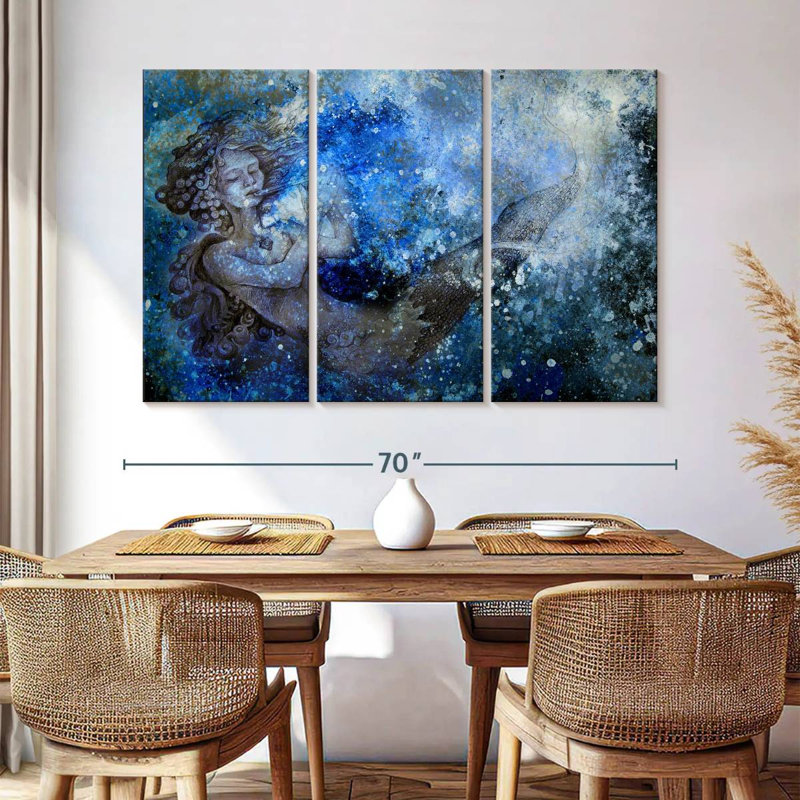 Kelan Abstract Mermaid, 42" H x 65" W