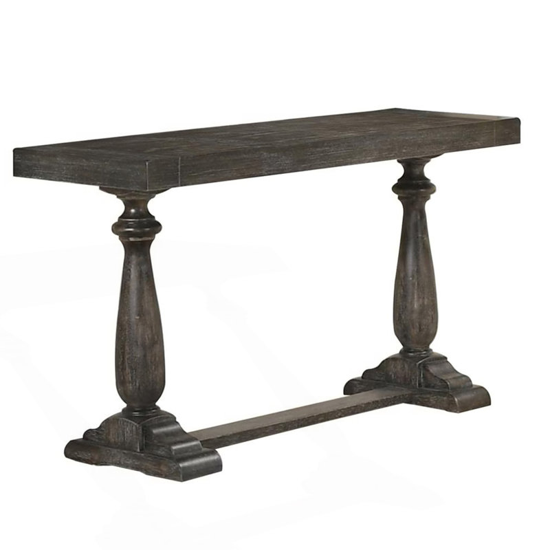 Transitional Console Table, Gray
