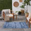 Tapis intérieur / extérieur bleu / denim en chenille tissé à la machine-58500316