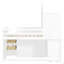 Lit mezzanine simple en bois avec bureau, tiroirs, armoires