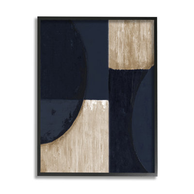 Contemporary Contemporary Shapes, impression sur bois encadrée