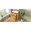 Meuble-lavabo de luxe moderne 24 po avec lavabo en céramique, armoire de salle de bain avec tablette ouverte et rangement fermé