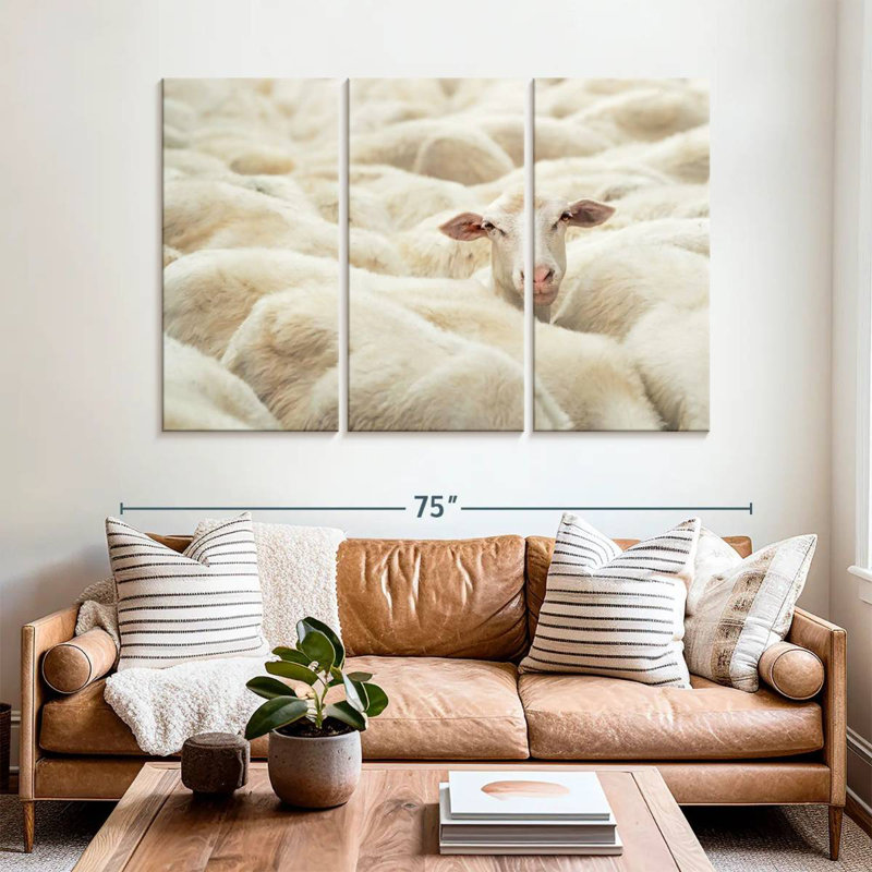 Brampt Curious Sheep, 42" H x 65" W