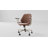 Kalysia Modern Suede Home Office Chair with Mid Back Support and Rolling Swivel Wheels for Executive Office-1901810888