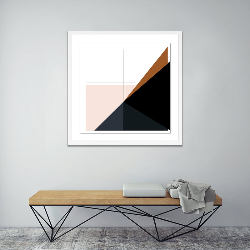 Midcentury XI Print by Jess Engle, White, 40" H x 40" W x 2.5" D