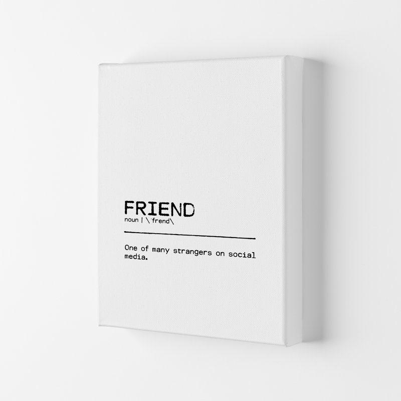 Friend Strangers - Print, 42cm H x 29.7cm W x 4cm D, Wrapped Canvas