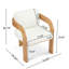 Ensemble de 2 chaises de salle à manger avec dossier coussiné, structure en bois massif-516391391-516391384