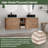 60'' Floating Double Bathroom Vanity with Ceramic Sink