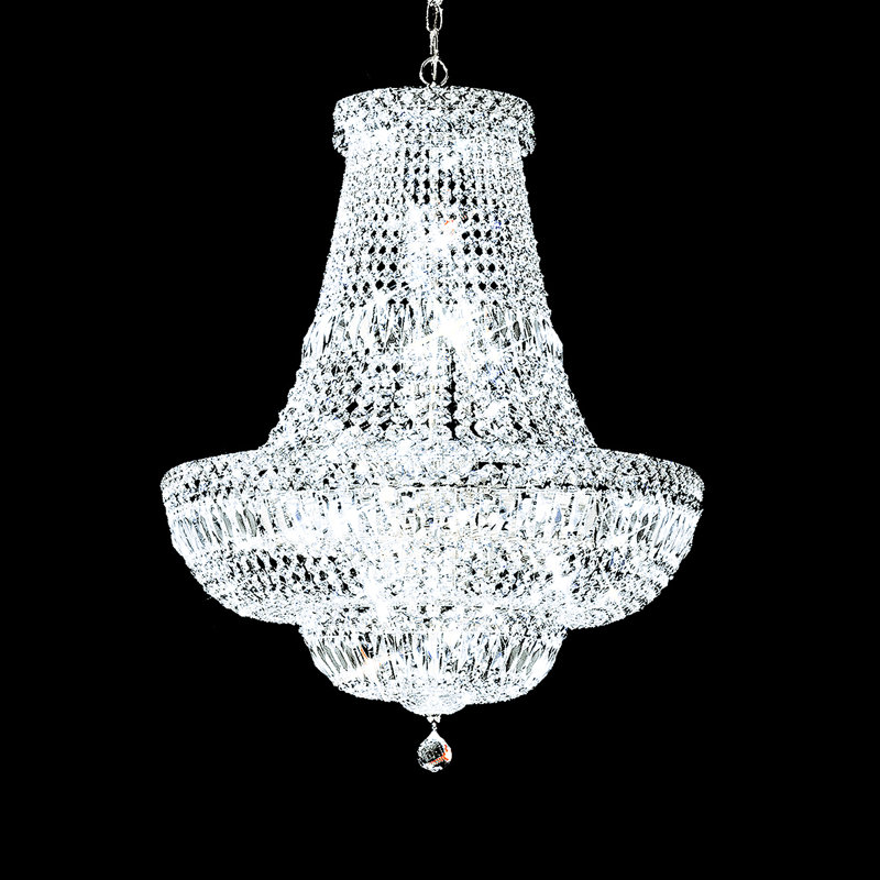 Prestige Chandelier, 28" H x 22" W x 22" D, Swarovski Strass