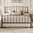 Metal Bed Frame With Victorian Style Iron-Art Headboard And Footboard-1228384469-1228384465
