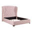 Lit double en placage de bois rose