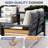 Outdoor Aluminum Patio Loveseat With Cushions-2092109994