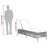  Patio Sun Lounger Brown PE Rattan, Powder-Coated Steel Standard-1375169410-1375169411