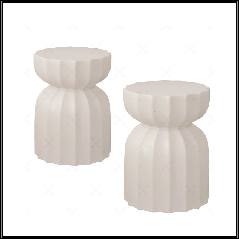 Ensemble de table basse et de table d'appoint 13 po, Blanc