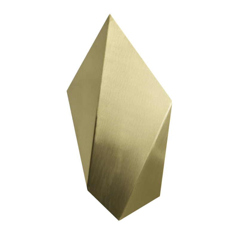 Flush Mounted Sconce, Satin Brass