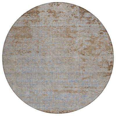 Machine Washable Indoor/Outdoor Xhevrie Taupe Rug