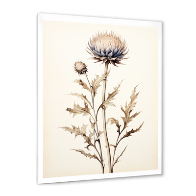 " Beige Thistle Flower Stillness I "