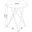 Table de bar à plateau rond avec surface blanche et faux marbre, pour les sièges de salle à manger en marbre, style moderne deux