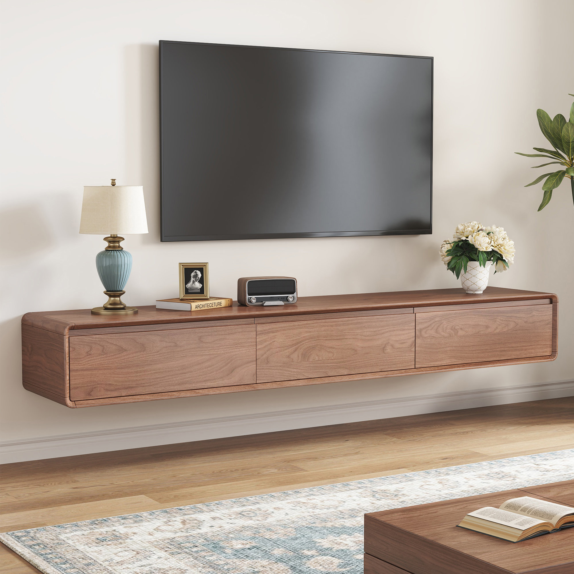Latitude Run® Modern Floating TV Stand With 3 Drawers & Reviews | Wayfair