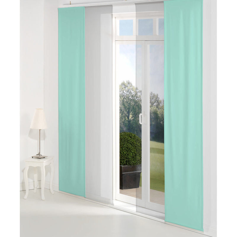 Aadhvika Track Insert Opaque Sliding Panel, 175cm H x 60cm W, Green
