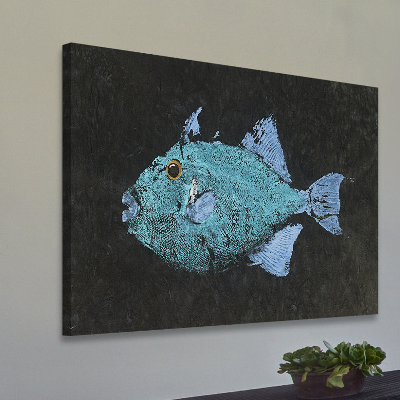 « triggerfish » par warren, les vendeurs, reproduction d’art sur toile tendue, H 24 po x l 36 po x P 1,5 po