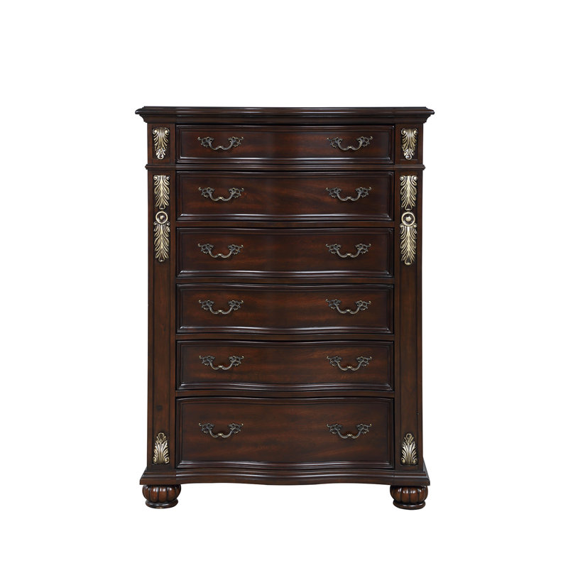 Commode en bois 6 tiroirs Maximus, Madère