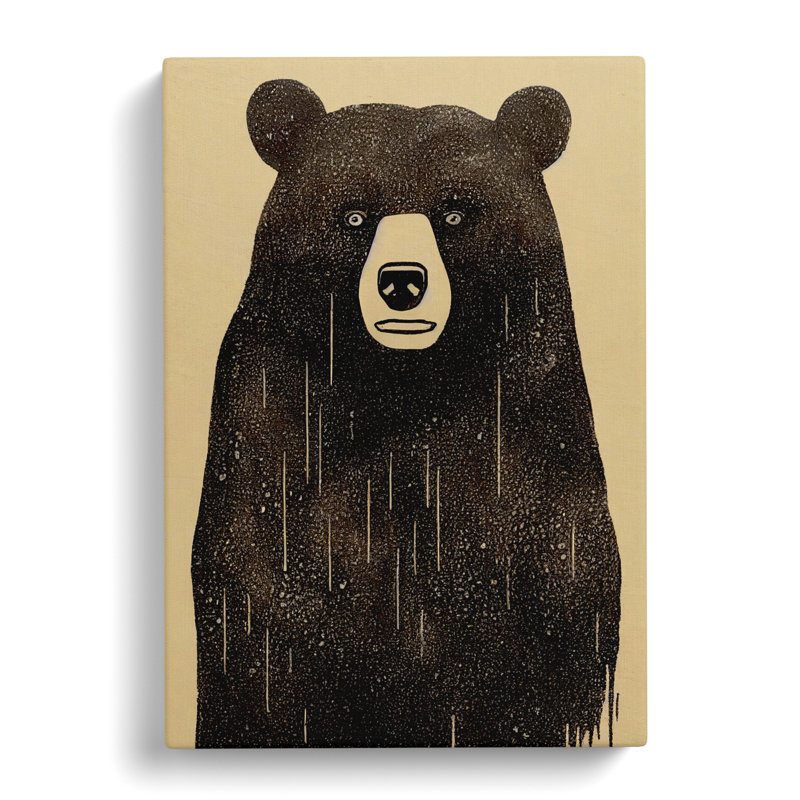Bear Chalk - Wrapped Canvas, 50cm H x 35cm W x 3cm D