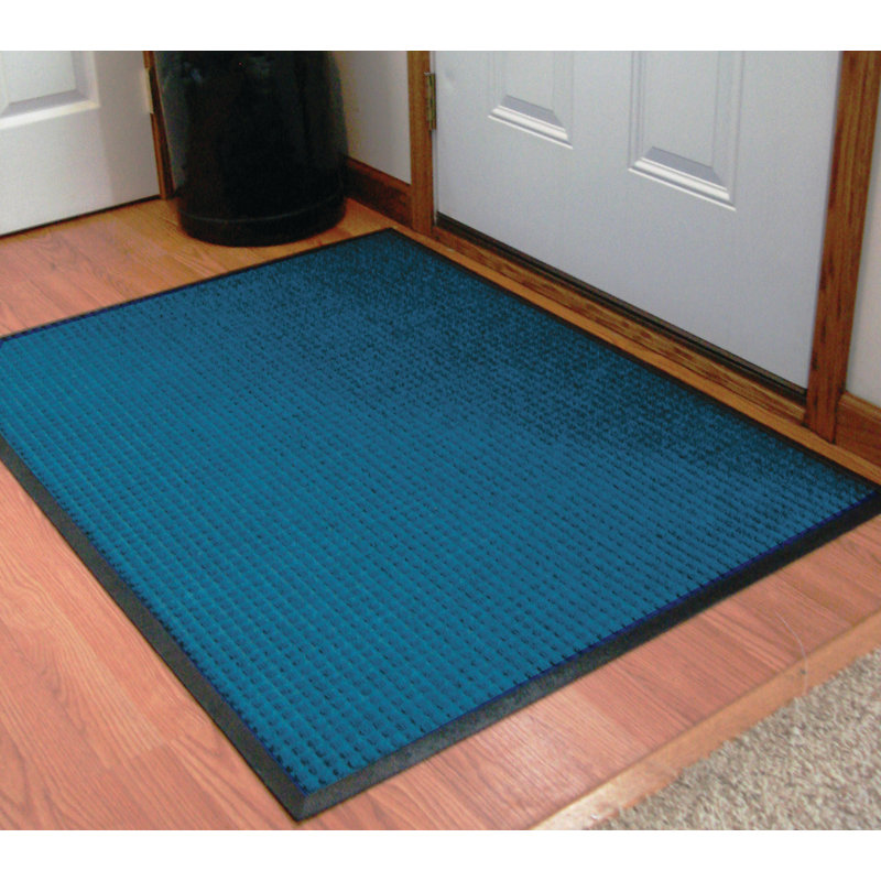 Afsah Non-Slip Doormat, 48" W x 72" L, Blue