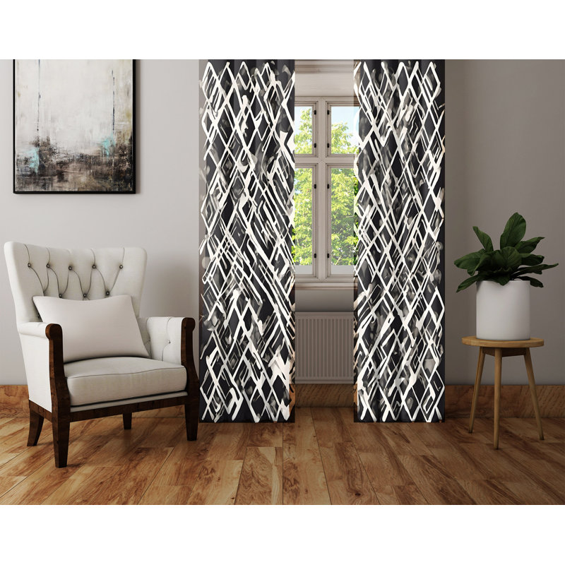 Semi Sheer Curtain Pair, 20" W x 52" L