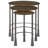 Erickah 3-piece Round Nesting Table Set Natural and Gunmetal-448759328-448759334