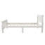 Structure de lit plateforme simple en bois avec tête de lit et pied de lit, support à lattes solides, sans sommier