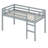 Wooden Loft Bed With Ladder-1384386302