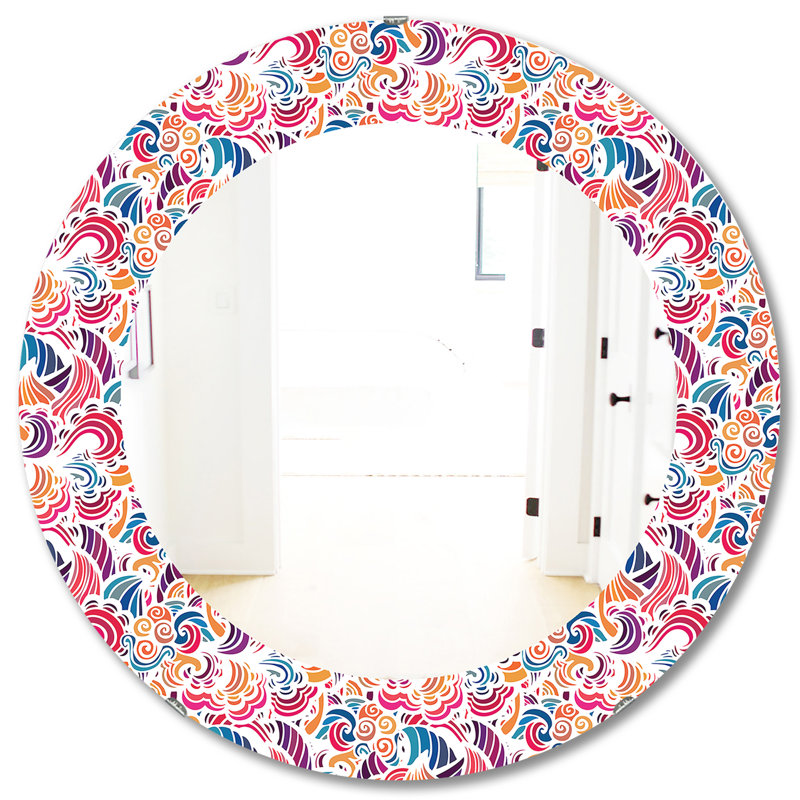 Motif mosaïque - miroir moderne, H 31,5 po x l po, Abstrait
