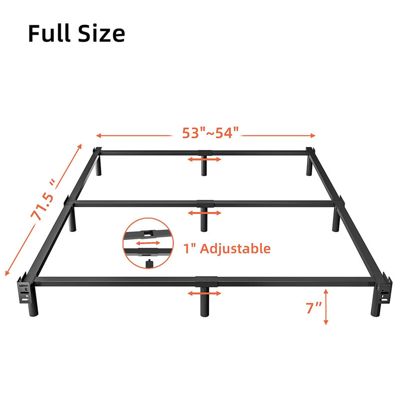 Marple 7" Inch Metal Iron Bed Frames, Heavy Duty anti-sway Box Spring Support,Double Beds for Couples, Families , Perfect for Master Bedrooms & Shared Living Space,Full