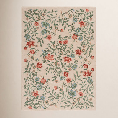 Martha Stewart Hand-Tufted Floral Wool Rug