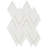 Mehko 11.81 in. x 14.96 in. Polished Marble and Brass Wall Tile-61537914