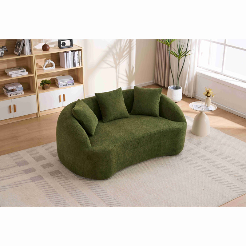 Causeuse Curved Modern, Vert