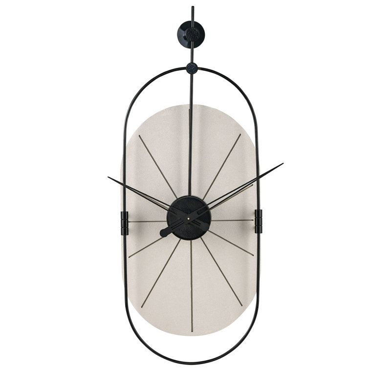 Amarmula Metal Wall Clock, Black/White
