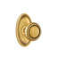 Passage Rope Knob with Oval Rose-1681270346