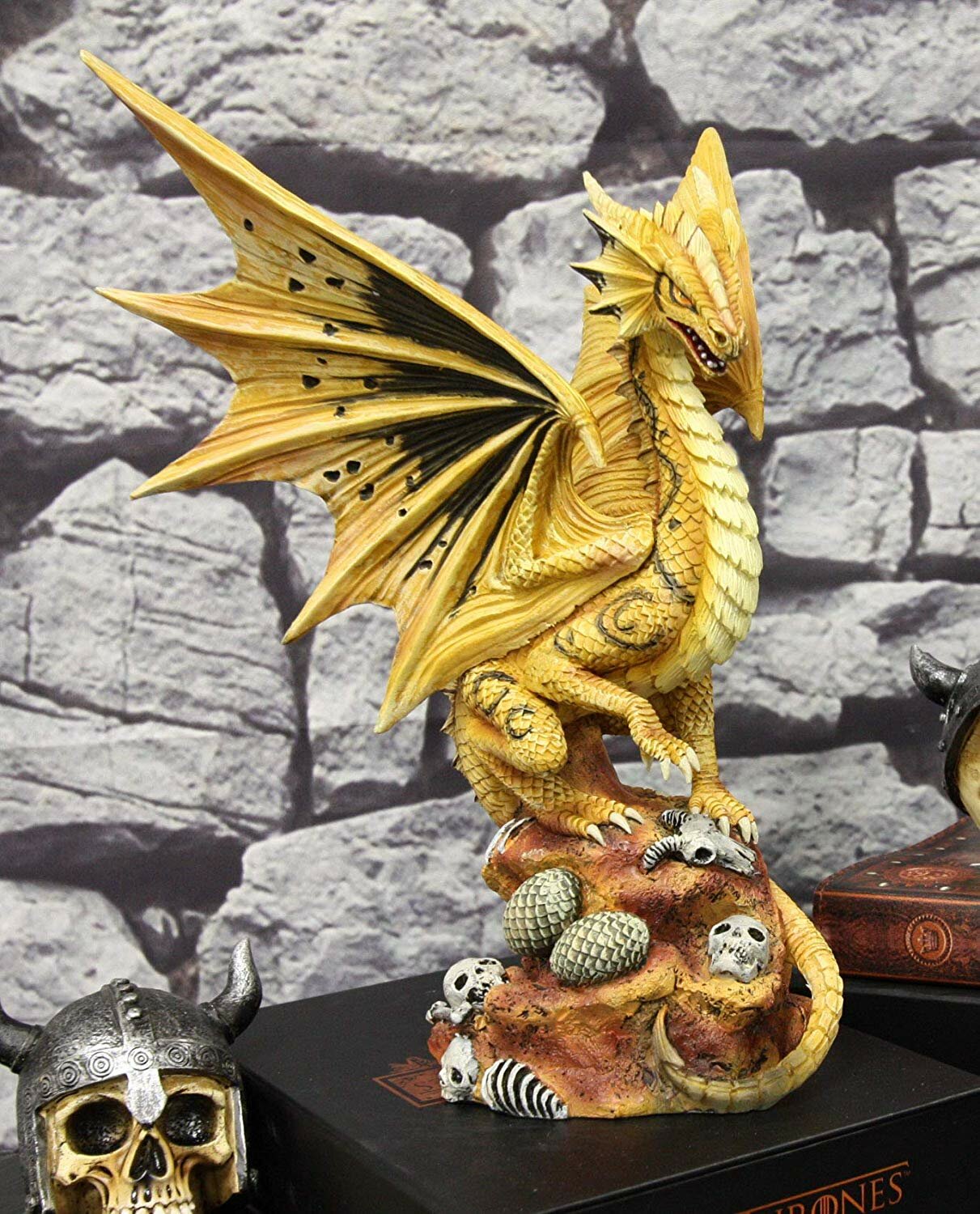 World Menagerie Pisinemo World Menagerie Desert Sand Element Chaos Dragon  Statue Anne Stokes Fantasy Art Age Of Dragons And Dungeons Decor Figurine ( Adult Mother)